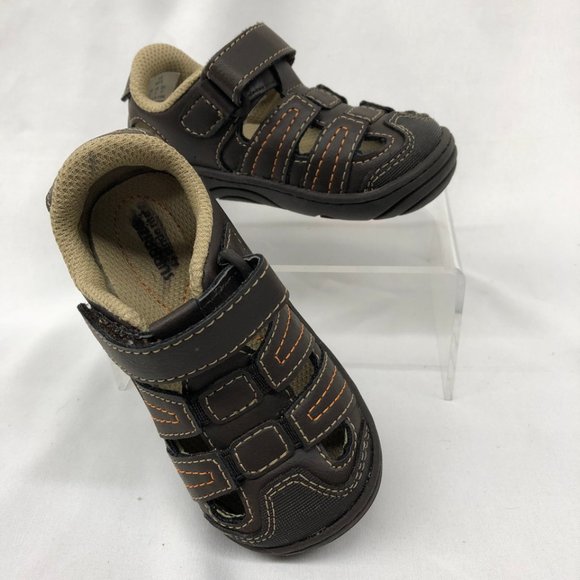 Surprise Faux Leather Kids Toddler Sandals Size 5 - Picture 3 of 11